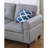 Gray Faux Leather L - Shaped Sectional Seating Four, 3 Piece With Pull Down Middle Seat For Comfortable Game/Movie Sessions, Includes Two Toss Pillows And Storage , Solid Wood Frame Foam Filled-1170187001