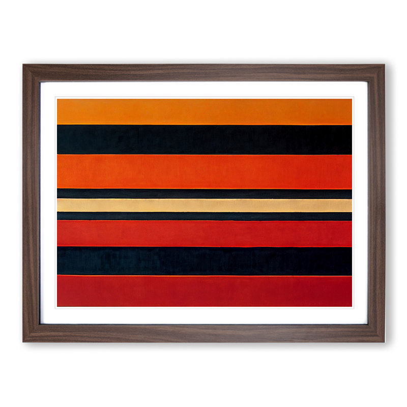 Incomparable Abstract - Single Picture Frame Print, 46cm H x 64cm W x 2cm D, Walnut