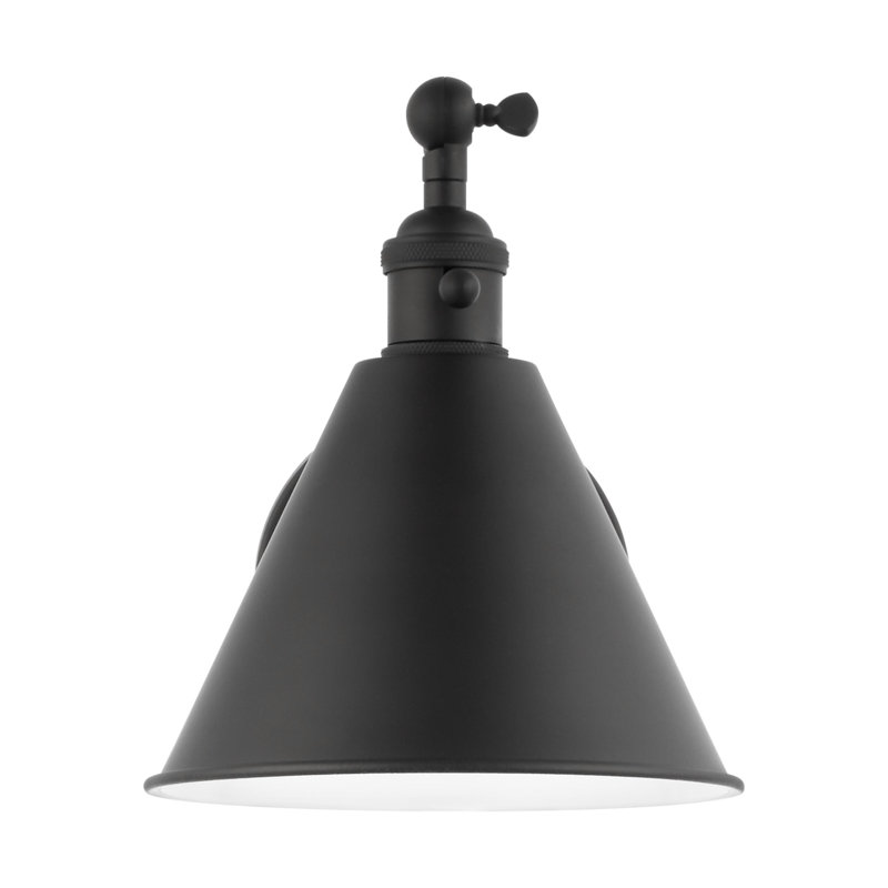 Salem 1 - Light LED Armed Sconce, Midnight Black, No