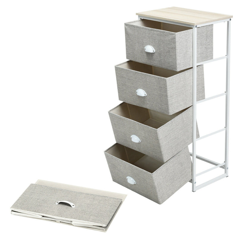 Whitesburg 18'' W 4 - Drawer Dresser, Gray