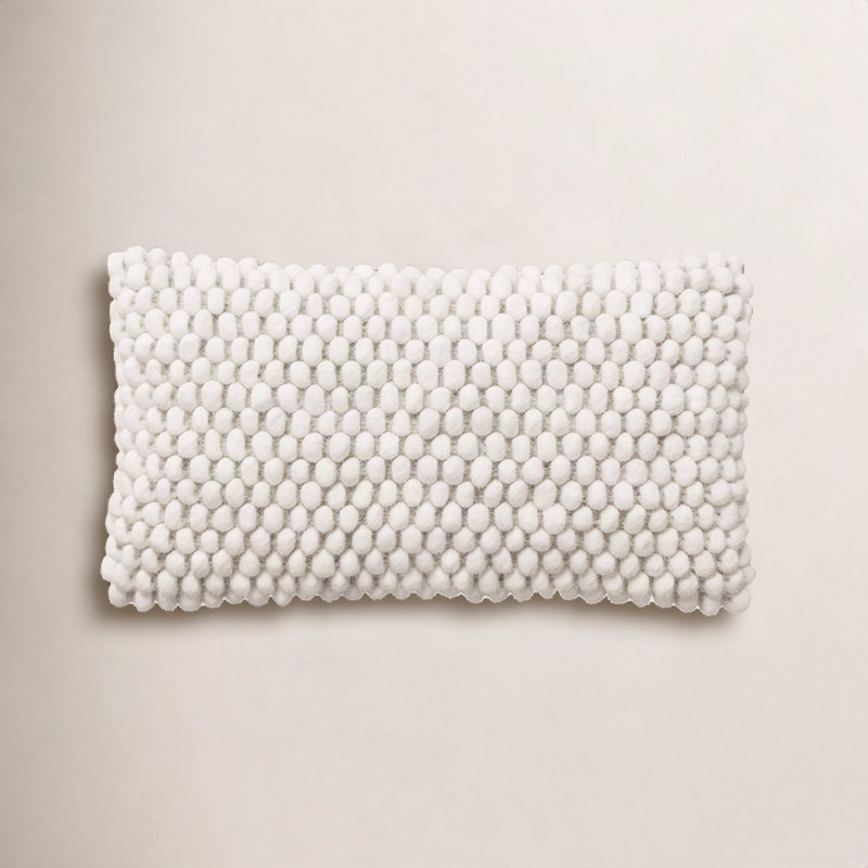 Wool Blend Pillow Cover, 12" H x 20" W x 1" D