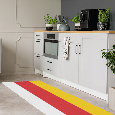 Tapis de zone rouge/jaune