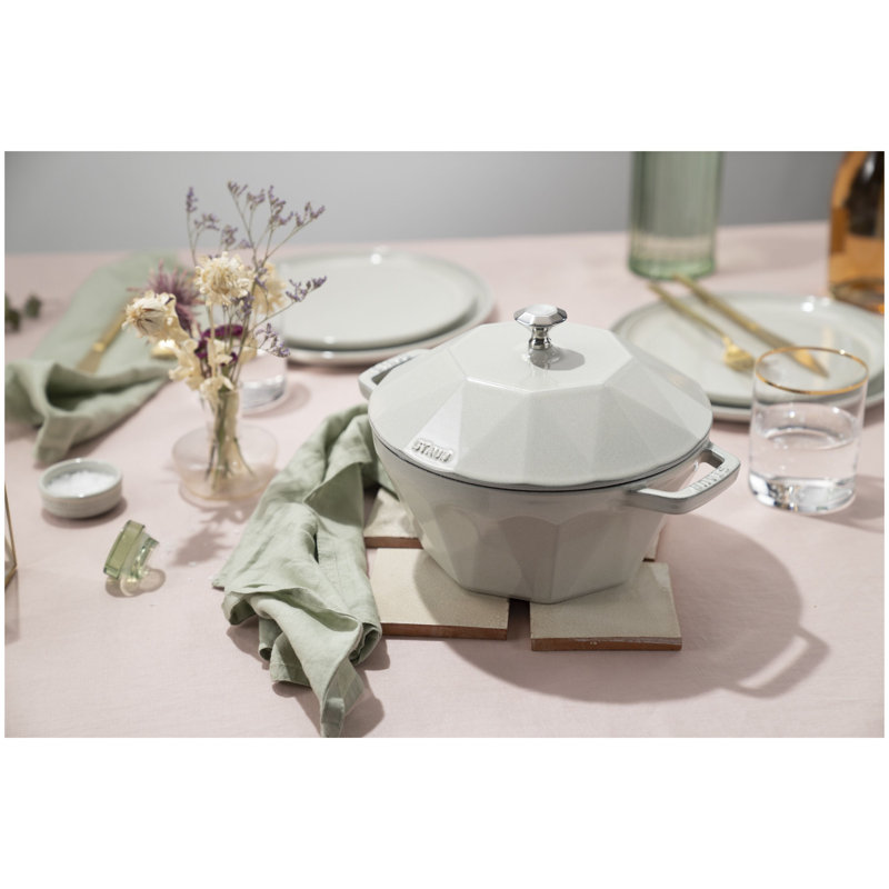 Cocotte ronde en fonte 2,8 L La Cocotte, Truffe blanche