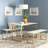 Aithan 3-Piece 43.3 Inch Gold Dining Table Set with Benches, Rustic Kitchen Table Set for Small Spaces, Modern Farmhouse Dining Set with Bench for Kitchen & Dining Room-1960973184-1955445247