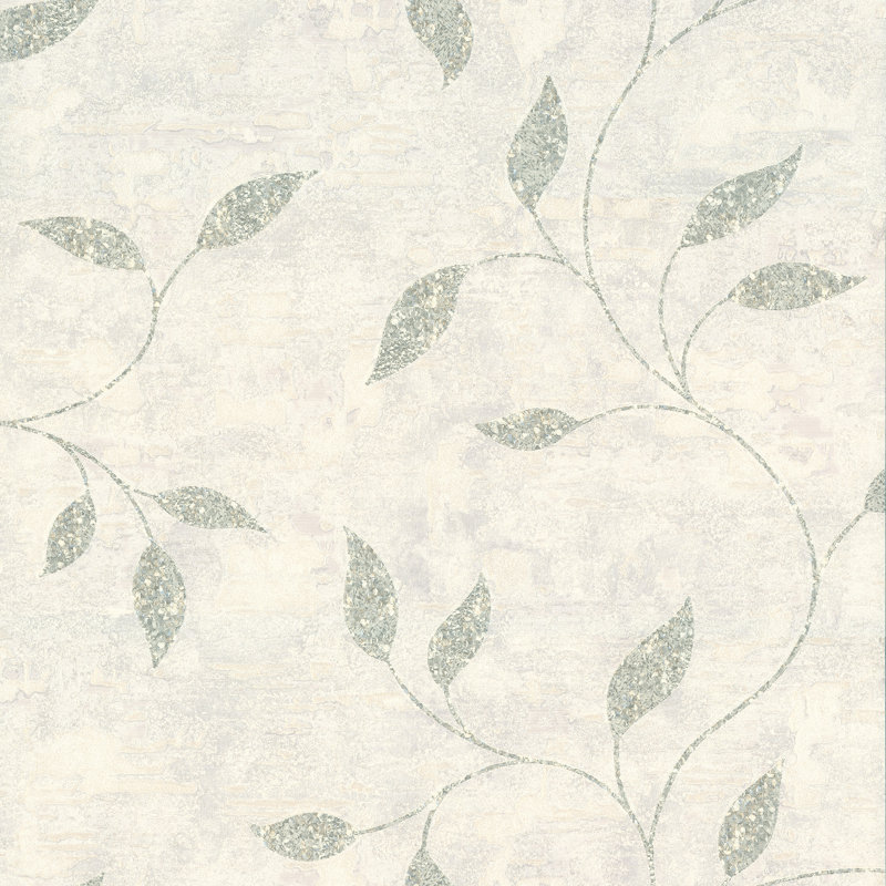 Boutique Ornamental Leaf Floral 10m x 52cm Matte Wallpaper Roll, Sage