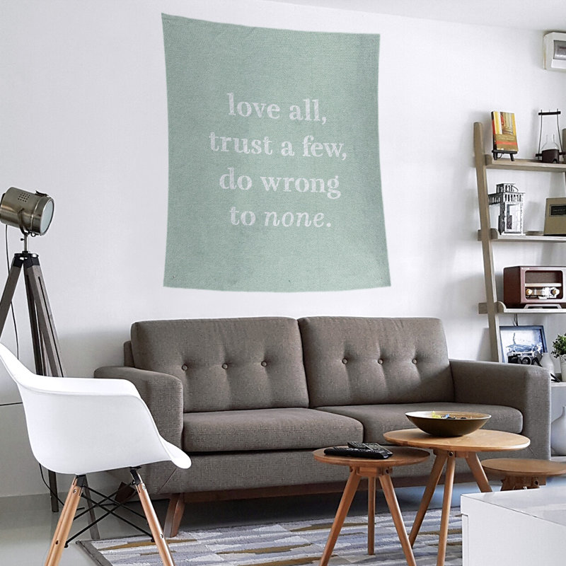 Tapisserie de polyester, pas de citation erronée, H 27,5 po x l 37,5 po, Vert / blanc