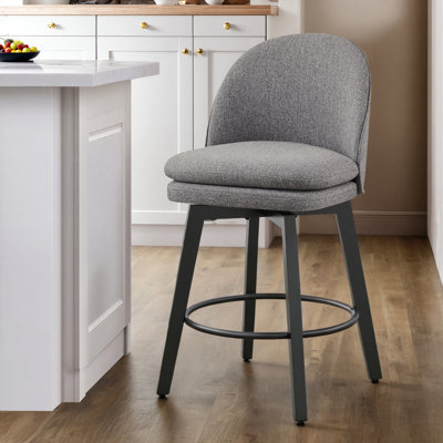 Mckenli Swivel Upholstered Counter Stool