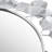 30.5"Eden Gingko Leaf Round Wall Mirror Silver