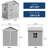 Waterproof Resin Outdoor Storage Outdoor Storage 6x4 FT with Floor, Double Doors, Window, Sloped Roof, Lockable for Patio, Backyard, Tools, Bike, Lawn Mower, Easy Assembly - Light Gray-124829191