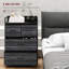 HOMCOM Bedroom Chest of Drawers 4 Drawer Dresser w/ Shelf, Black