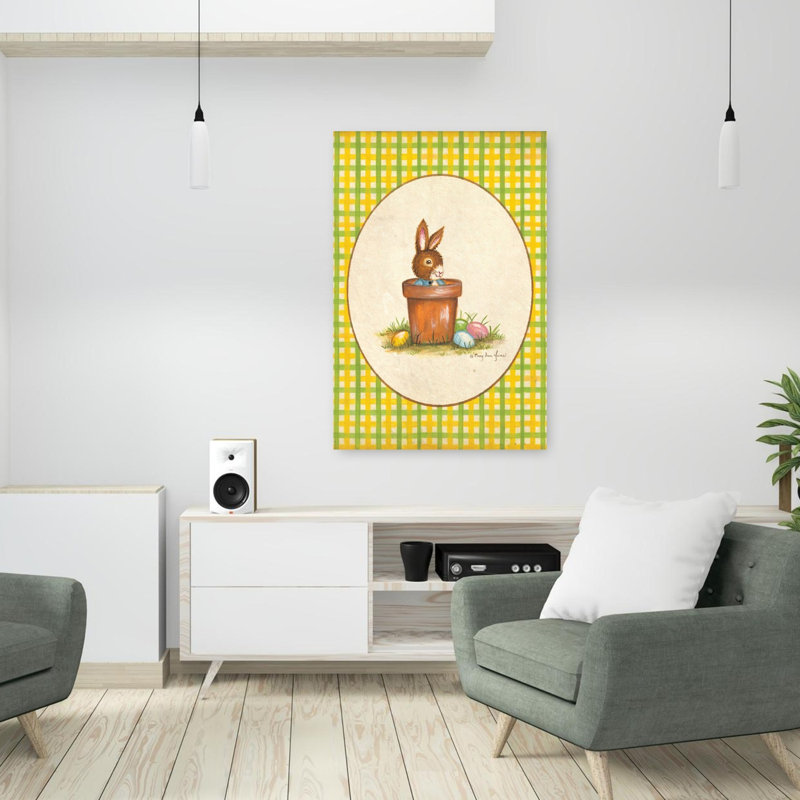 Lapin pot fantaisiste contemporain, H 36 po x l 24 po