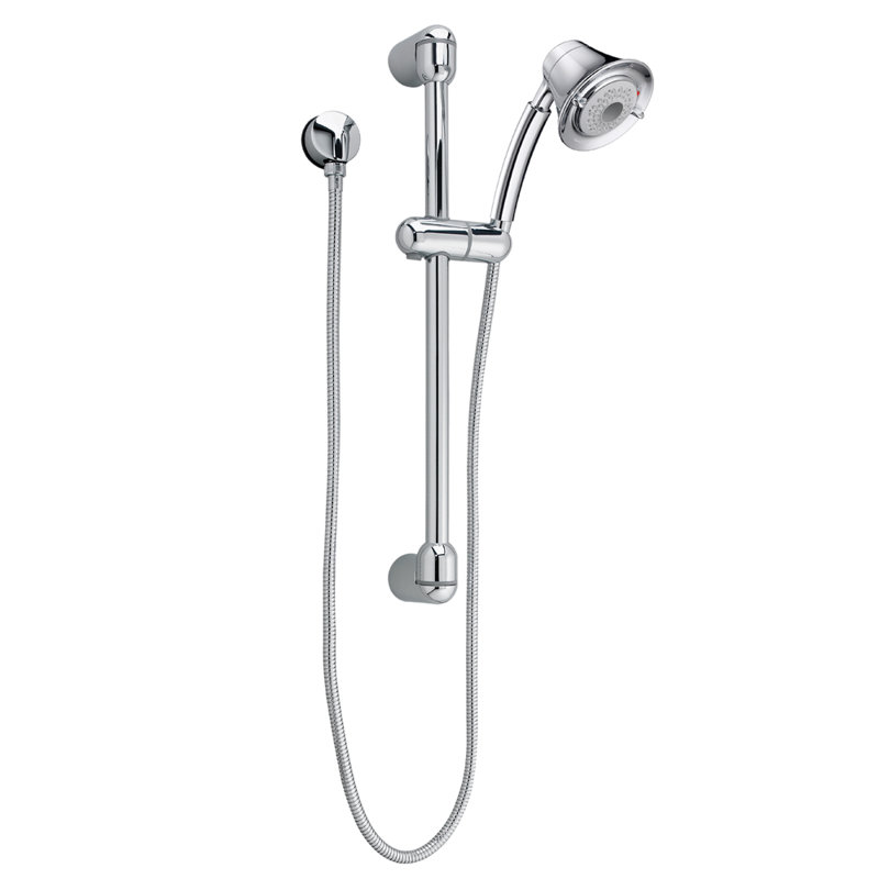 Ensemble de bar coulissant transitionnel Flowise, Chrome poli