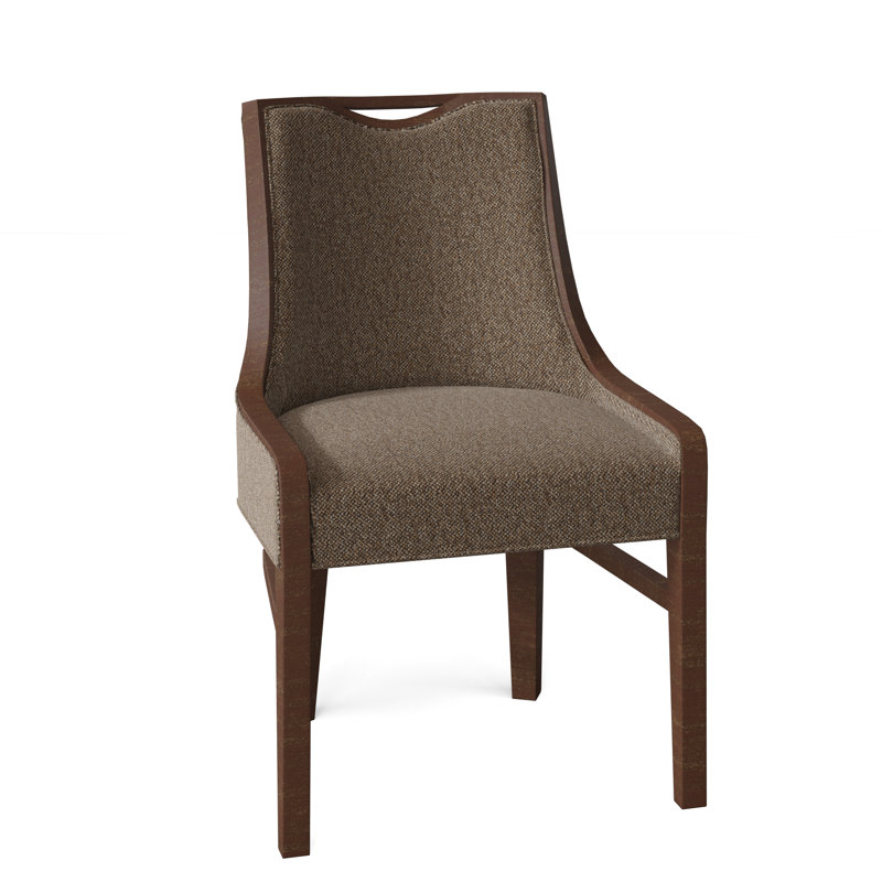 Anthony 22.5" W Fabric Side Chair, Walnut, 9409 Sage