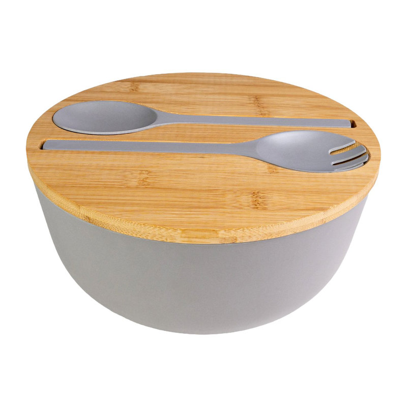 Latitude Run Atle Melamine Salad Bowl, in Grey