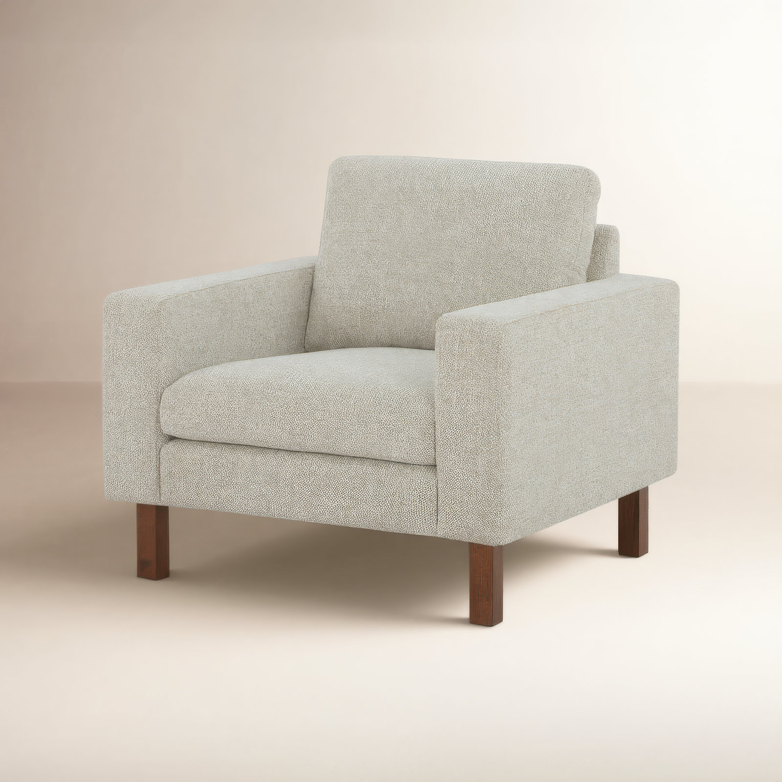 Lobos Oak Armchair, Taupe Chenille