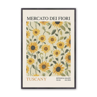 Imprimé de marché aux fleurs d'été Toscane