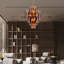 Lustre Corriveau en or laqué avec verre texturé-1470368285