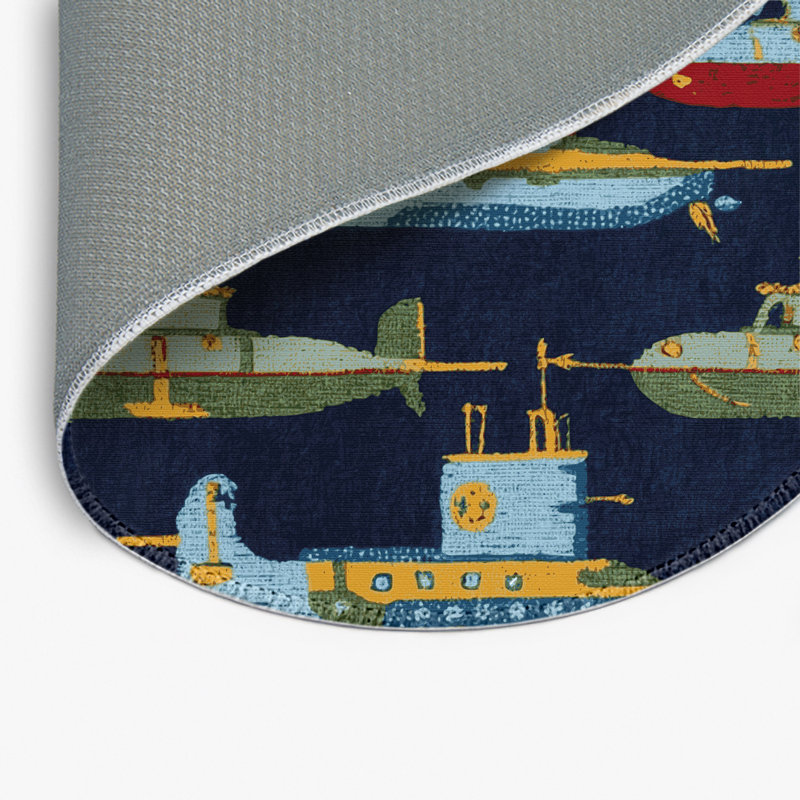 Tapis intérieur et extérieur gris Transport, Rond 5 pi