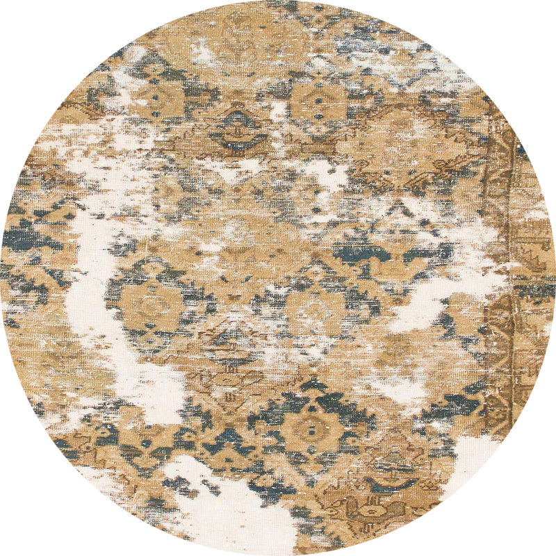 Stateline Wool Abstract Indoor Rug, Round 6'