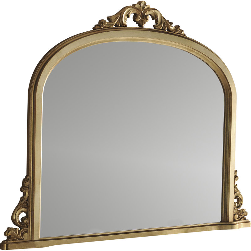 Duda Wood Wall Mirror, 91cm H x 107cm W, Gold