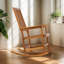 Wooden Patio Rocking Chair with slat Backrest-1527545677