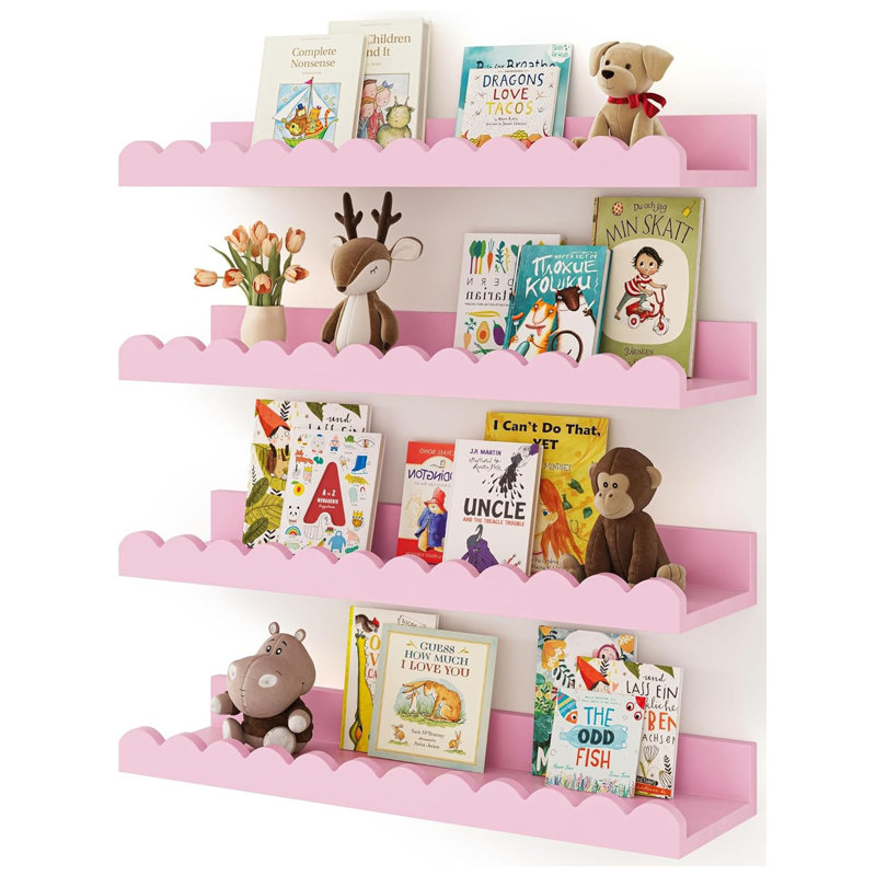 Tablettes flottantes, paquet de 4, rose