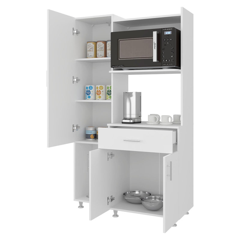 White 3-door Kitchen Storage Cabinet