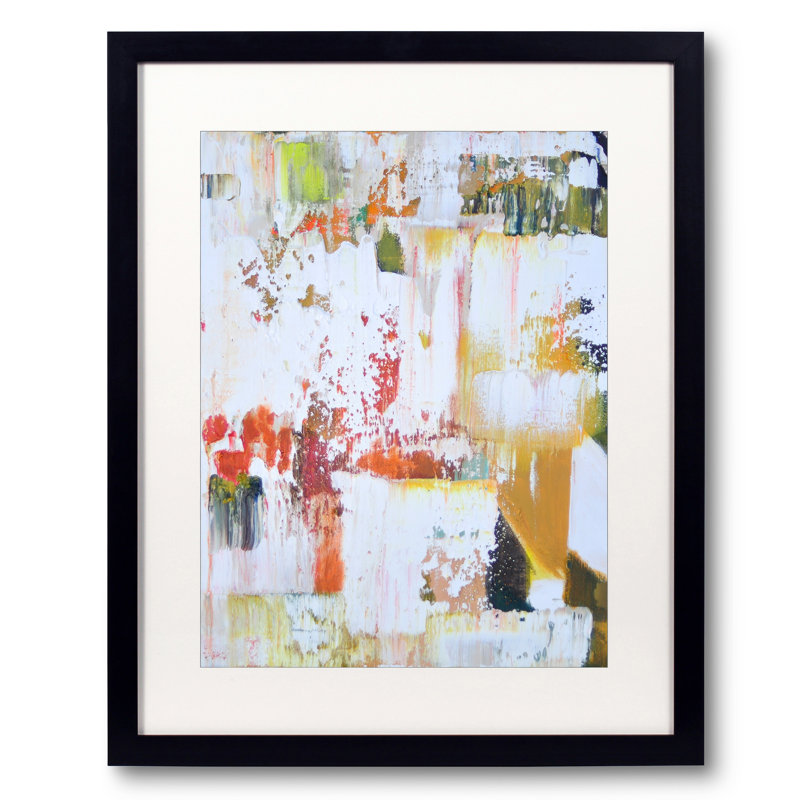 294 Pompeii 111 par Anne B. Schwartz - Peinture, H 21,25 po x l 17,25 po, Papier avec cadre noir