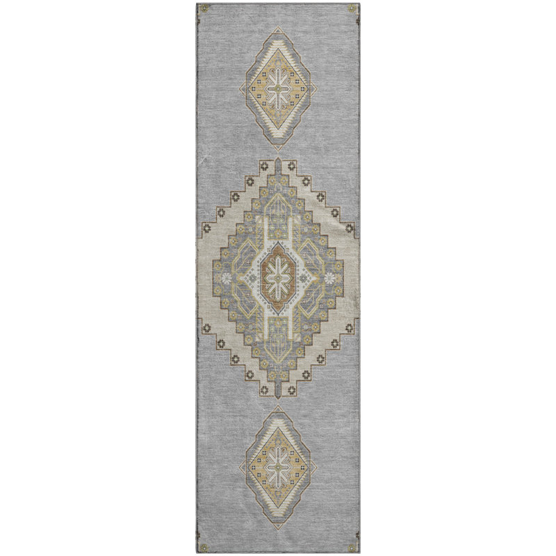 Premium Machine Washable Colmenero AMF1014 Oriental Rug, Runner 2'3" x 7'6"