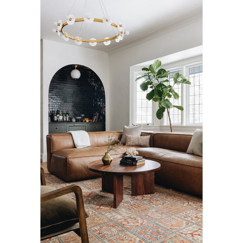 Sphere No.1 - 1 Light Semi Flush By Mark D. Sikes - Aged Brass Frame - Clear Shade, Aged Brass