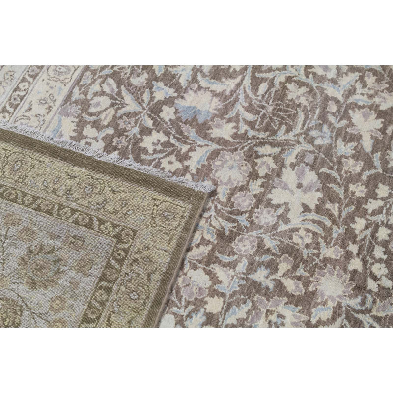 Tapis brun de haute qualité noué à la main
