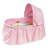 Folding Doll Cradle with Rosebud Fabric