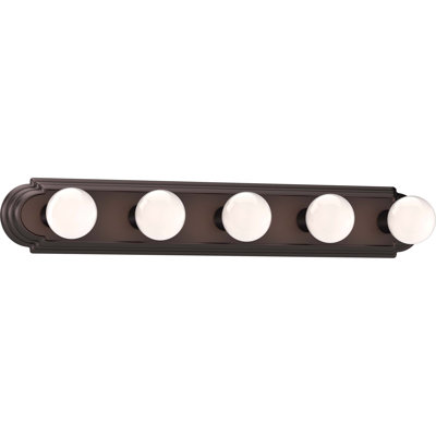  Brandon 5-Light Indoor Antique Bronze Wall Mount Vanity Light Bath Bar