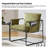 Ruhee Metal Frame Armchair with Storage Pockets -457406812