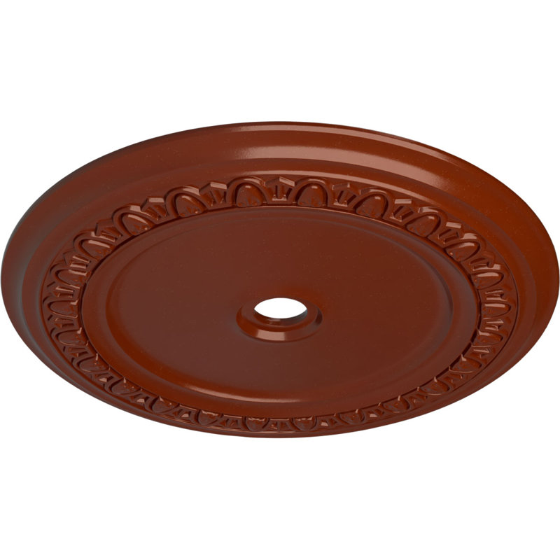 Médaillon de plafond Endurathane Caputo, DE 41 po x P 4 po x P 2 3/8 po (convient aux auvents jusqu'à 5 1/2 po), finition brique réfractaire peinte à la main