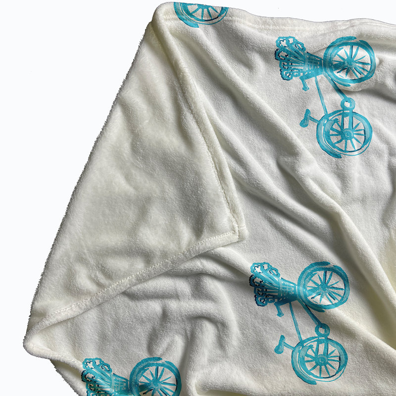 Ireland Plain Weave / Muslin Throw Blanket, Blue