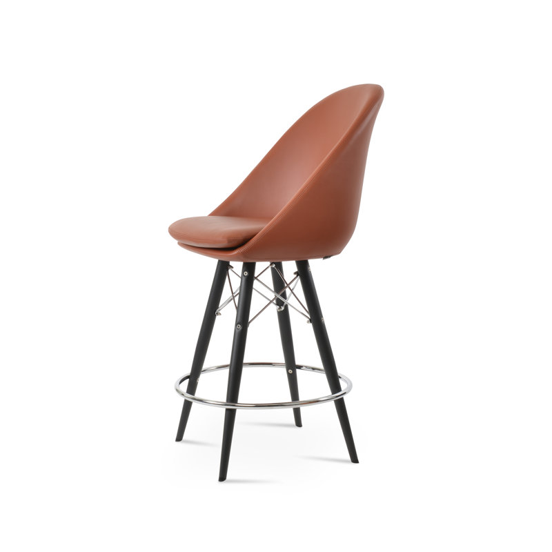 Tabouret de bar et de comptoir Avanos, Tabouret de bar (siège d'une hauteur de 28,7 po), Caramel, Noir