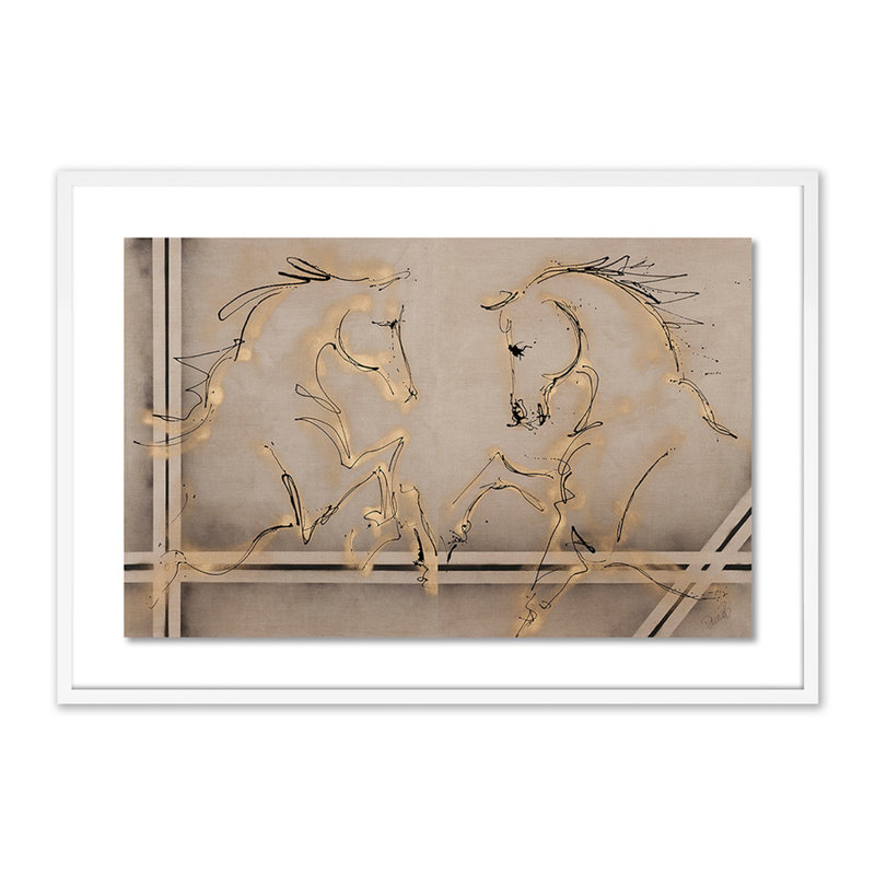Greeting Print by Donna Bernstein, White, 28" H x 40" W x 2.5" D