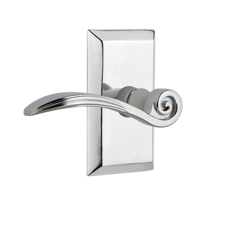 Studio Plate Double Dummy with Swan Lever, Bright Chrome