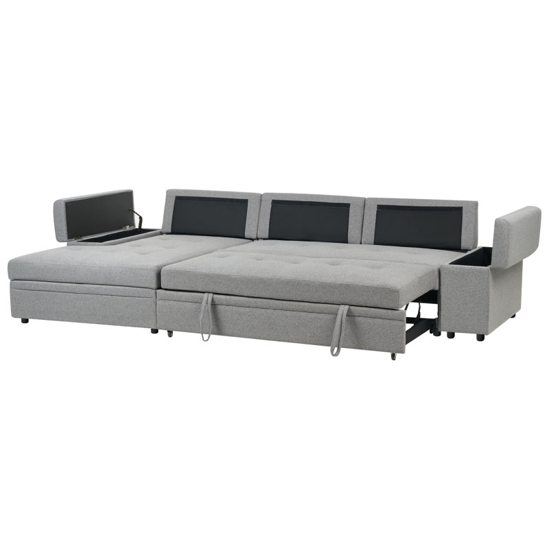 HRISEY 3 Seater Sofa Bed, Grey