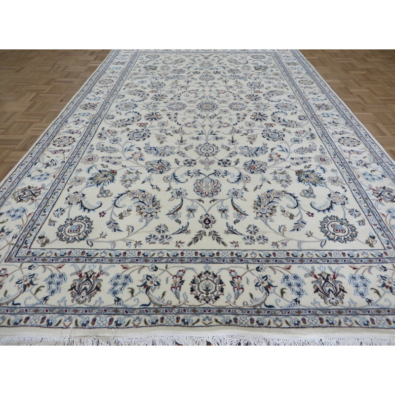 Tapis oriental nain fin en soie noué à la main 8 pi 3 po x 11 pi 8 po 6B1B98662AFA402A9C5F54CE6B7E787D