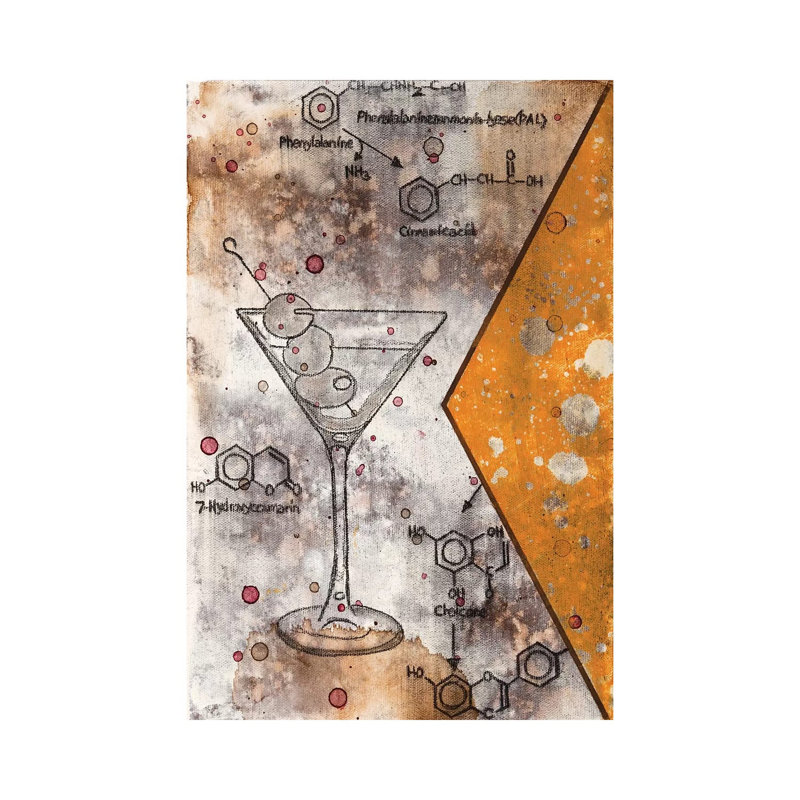 Martini Chemical Reaction by Taylor Smith - Wrapped Canvas Print, 30.48 cm H x 45.72 cm W