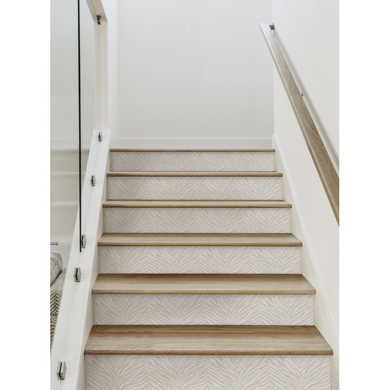 Zèbre, bandes à monter et à monter, H 6,5 po x l 48 po, Gris