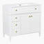 Meuble-lavabo de salle de bain avec lavabo, armoire en bois avec tiroir et 2 portes à fermeture en douceur-1334683407