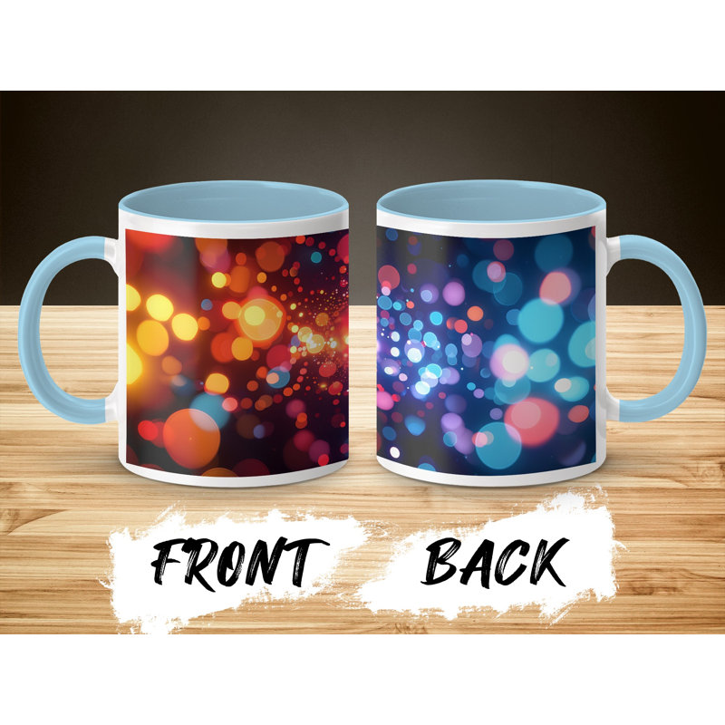 Polka Dot 11oz Accent Coffee Mug, Light Blue