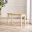 Ensemble de table de salle à manger en bois d'hévéa Alissah avec finition chêne-crème-369328364