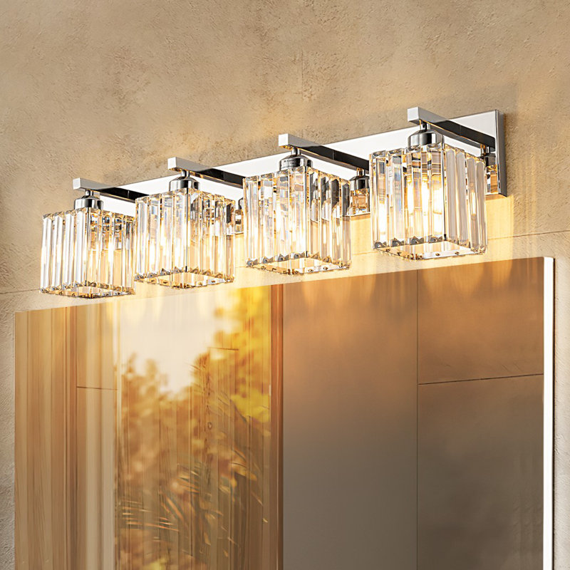 Lanceton Dimmable Vanity Light, Chrome, 4 Lights