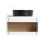 Ensemble de meuble-lavabo mural simple 24 po avec lavabo en céramique et 1 tablette ouverte-1357960049-1357960054