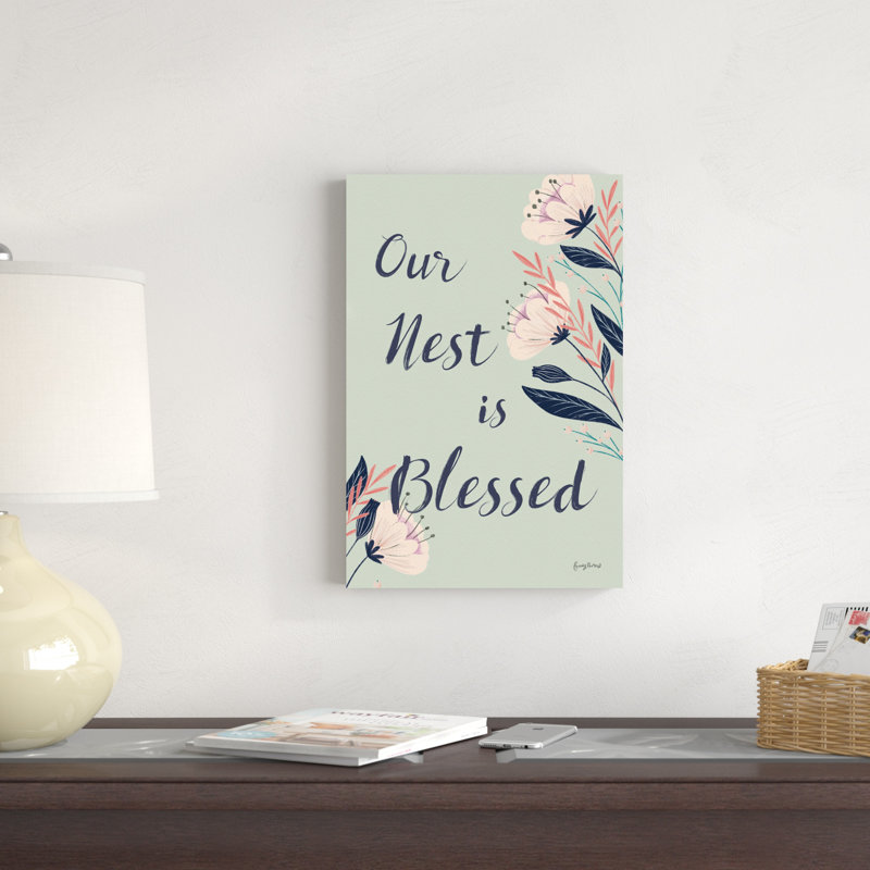 Menthe moderne floral II, H 18 po x l 12 po