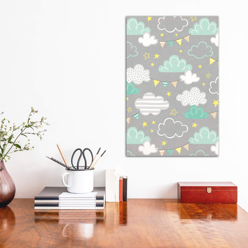 «Away We Go I» par Gail Veillette - impression d'art graphique, H 12 po x l 8 po x P 0,75 po, Toile tendue, Pas de tapis